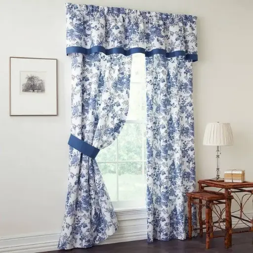 Flower-Patterned Curtains